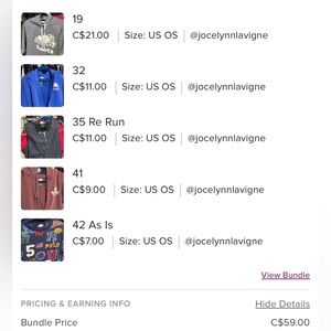 Free shipping, rebundle/CCO for @jocelynnlavigne